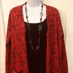 EUC LuLaRoe Red & Black Sarah Size L